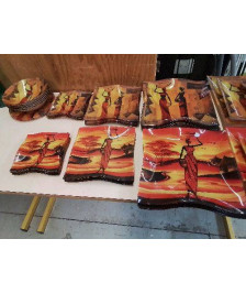 ASSIETTE MOTIF FEMME AFRICAINNE 