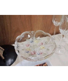 COUPE EN VERRE MOTIF FLORAL 