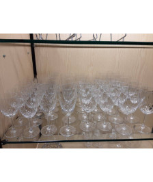 SARVICE DE VERRES CRISTAL DE BAYEL 44 PIÈCES