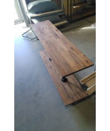 ETAGERE 2 NIVEAUX STYLE INDUSTRIEL 