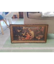 CADRE DORÉ IMPRESSION MARIE ET L’ENFANT JESUS