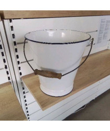 SEAU EN TOLE ÉMAILLÉE