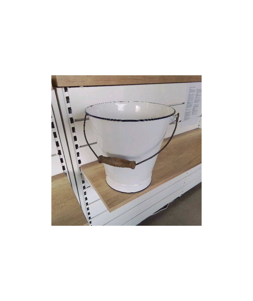 SEAU EN TOLE ÉMAILLÉE