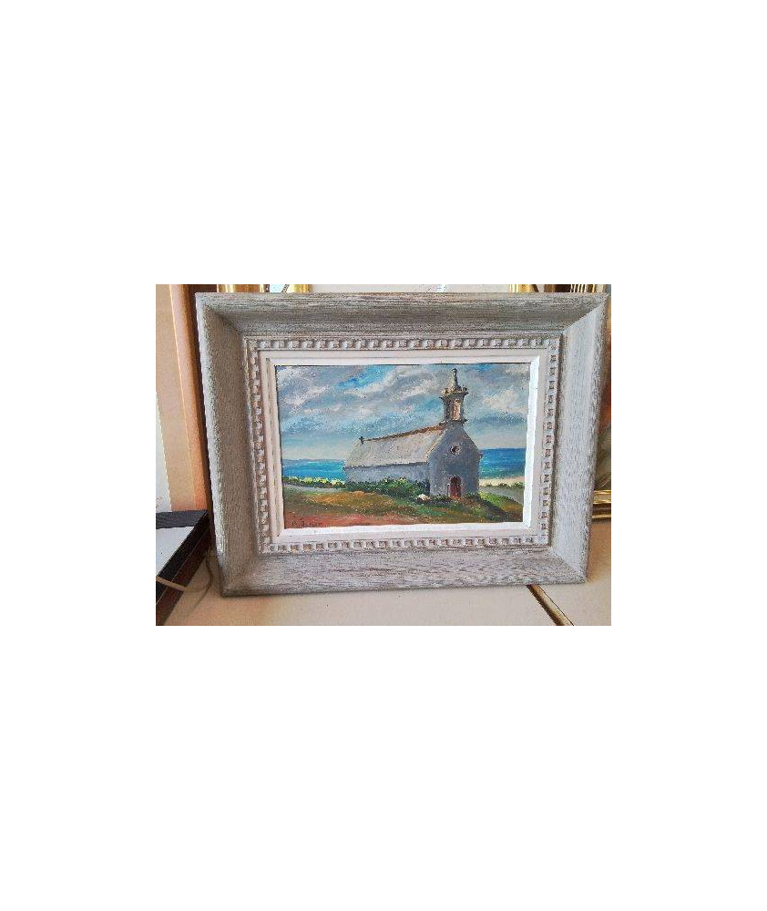 GUACHE SUR BOIS ’ CHAPPELLE EN BORDS DE MER’