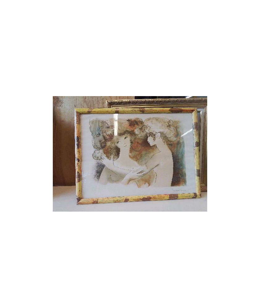 LITHOGRAPHIE ’ DEUX AMIES ’ DE ROUSSEAU GROLEE’