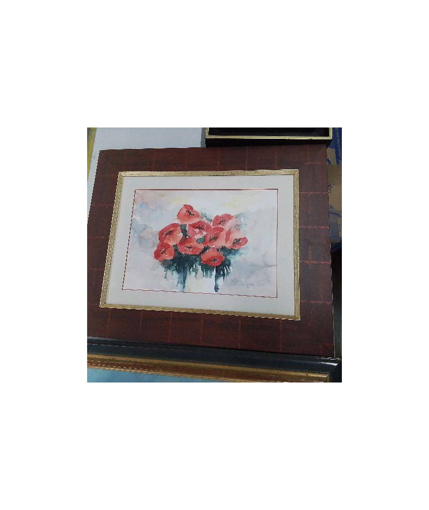 AQUARELLE COQUELICOT 