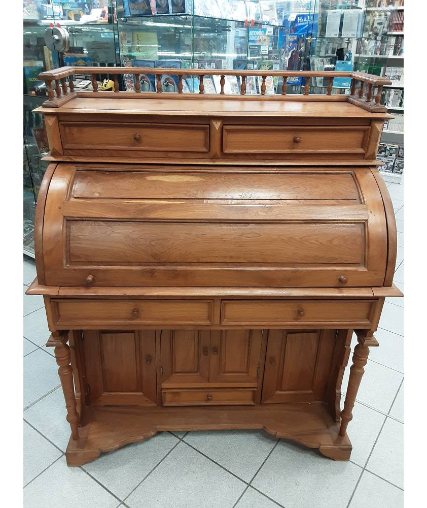 BUREAU CYLINDRE TECK