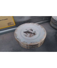 ASSIETTES POISSON LIMOGES LE LOT