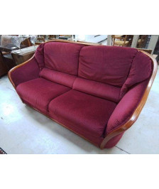 CANAPÉ DEUX PLACES TISSUS POURPRE 