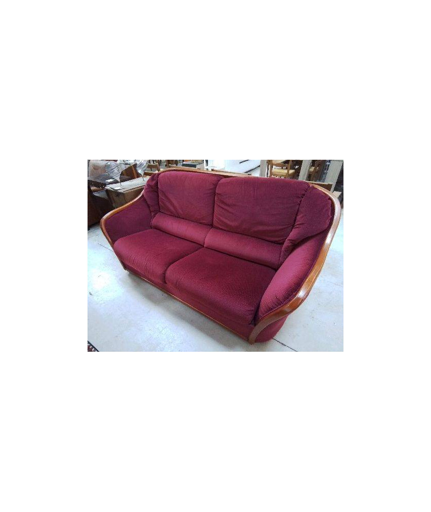 CANAPÉ DEUX PLACES TISSUS POURPRE 