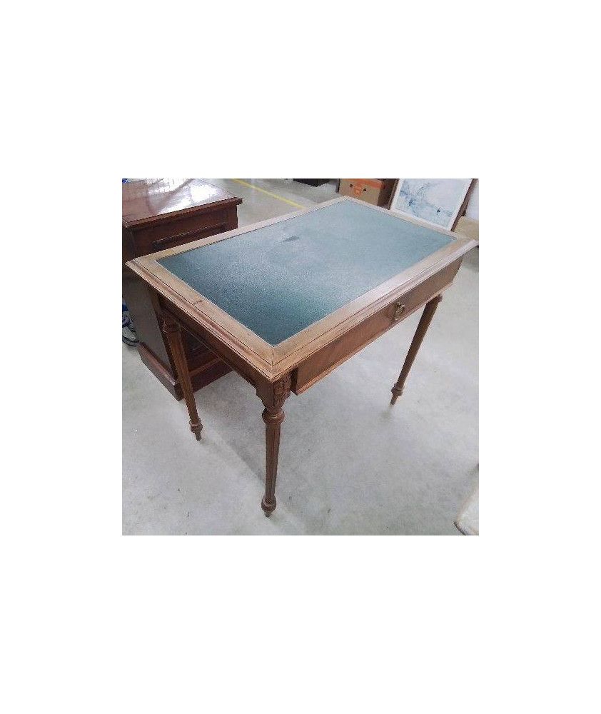 BUREAU DESSUS CUIR 1 TIROIR