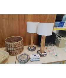 LAMPE A POSER BOIS FLOTÉ