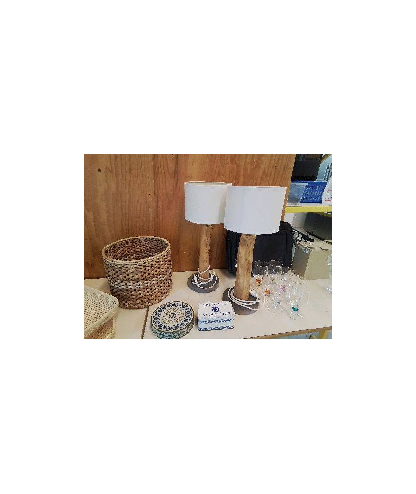 LAMPE A POSER BOIS FLOTÉ