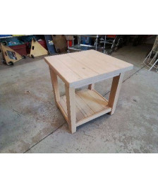 PETITE TABLE D’APPOINT PIN CERUSÉ