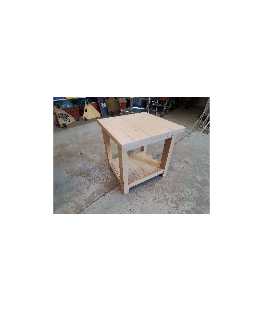 PETITE TABLE D’APPOINT PIN CERUSÉ