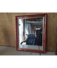 MIROIR CADRE ROUGE