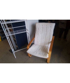 FAUTEUIL BOIS TISSU 