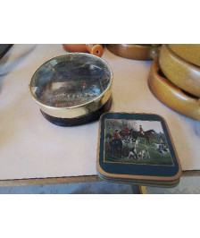 LOT DE 6 D3SSOUS DE VERRES CHASSES 