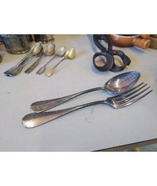 COUVERTS MÉTAL ARGENTÉ 