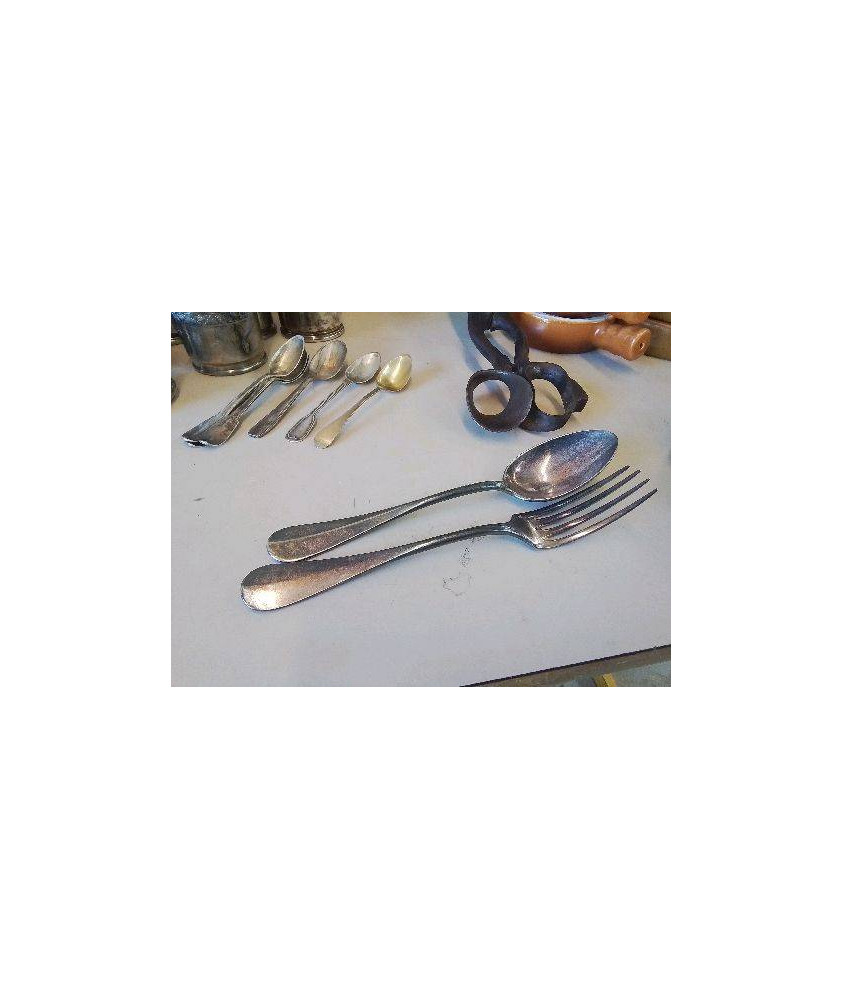 COUVERTS MÉTAL ARGENTÉ 