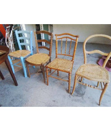 CHAISE CANNÉE EFFET BAMBOO