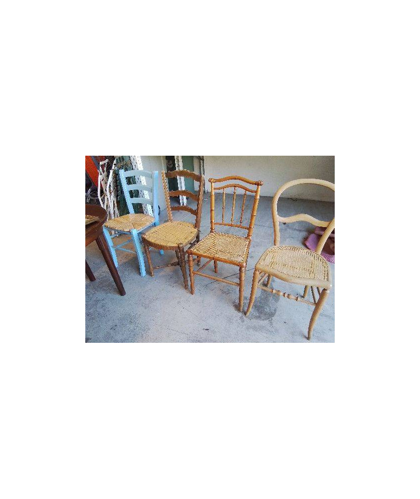 CHAISE CANNÉE EFFET BAMBOO