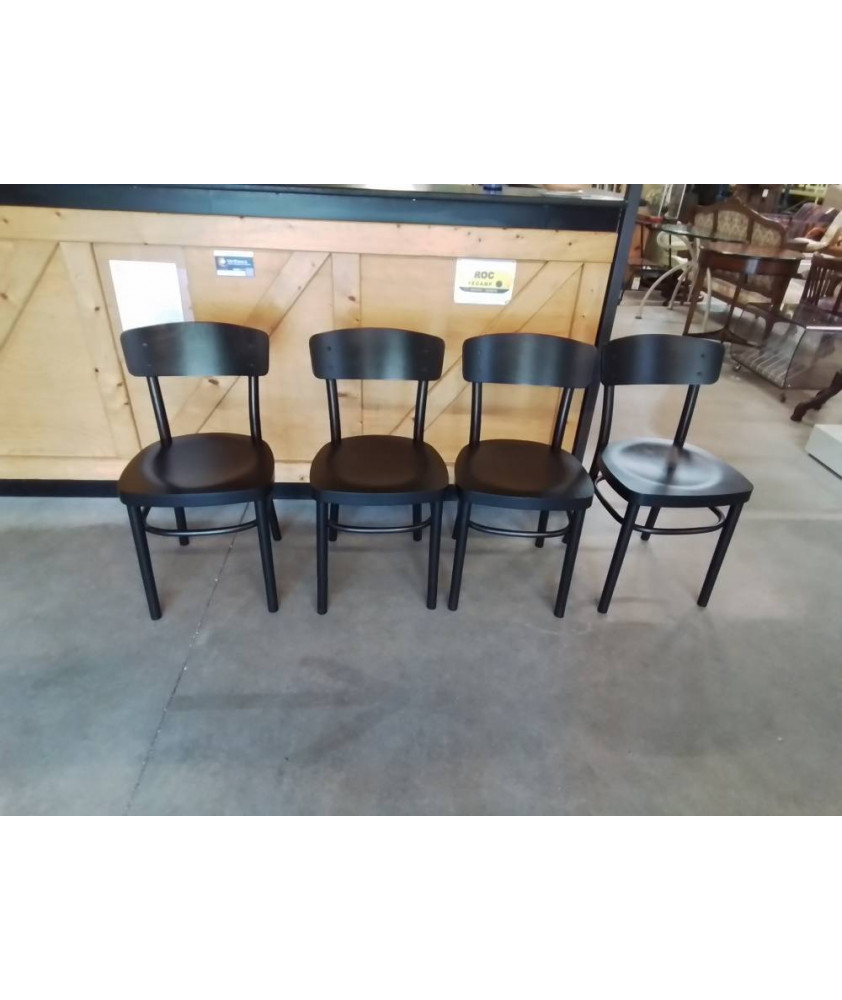 4 CHAISES BOIS NOIR