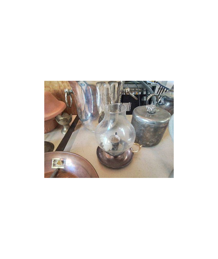 BOUGEOIR EN MÉTAL ARGENTÉ 