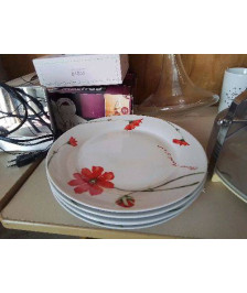 LOT DE 5 ASSIETTES MOTIF FLORAL 