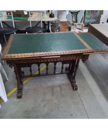 BUREAU DESSUS CUIR VERT TIRETTES