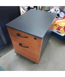 CAISSON DE BUREAU A ROULETTES 2 TIROIRS