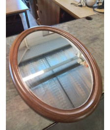 MIROIR OVALE BOIS MOULURÉ 