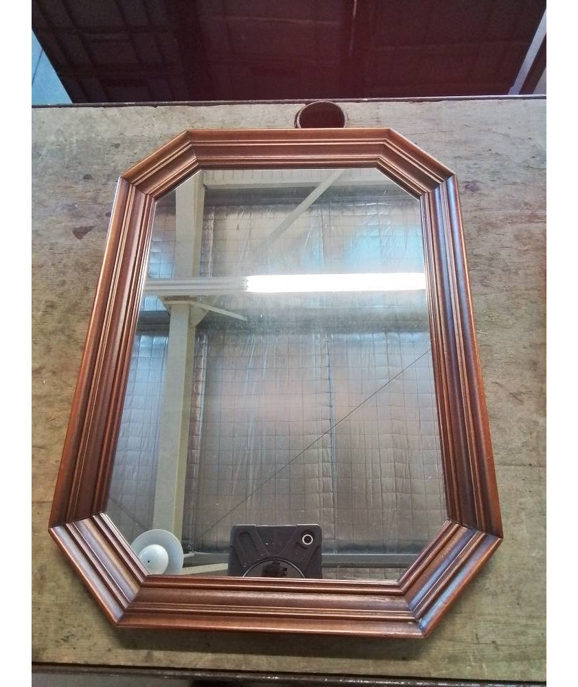 MIROIR OCTOGONAL BOIS MOULURÉ 