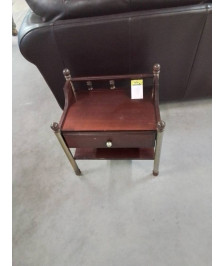 CHEVET BOIS ET MÉTAL A GALERIE 1 TIROIR GAUTIER