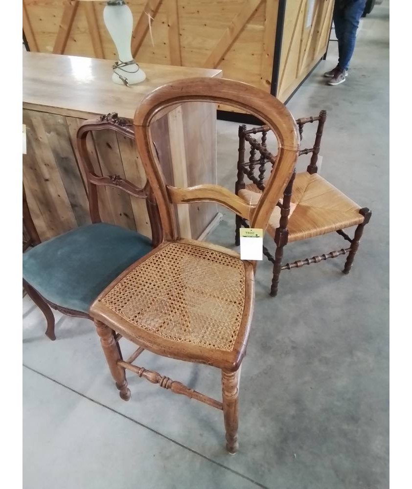 CHAISE HAUTE BOIS CLAIR CANNÉ NAPOLÉON III