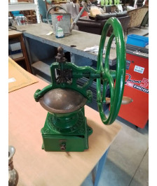 MOULIN A CAFÉ DE COMPTOIR BOIS PEINT VERT PEUGEOT FRERES 2A DÉBUT XE