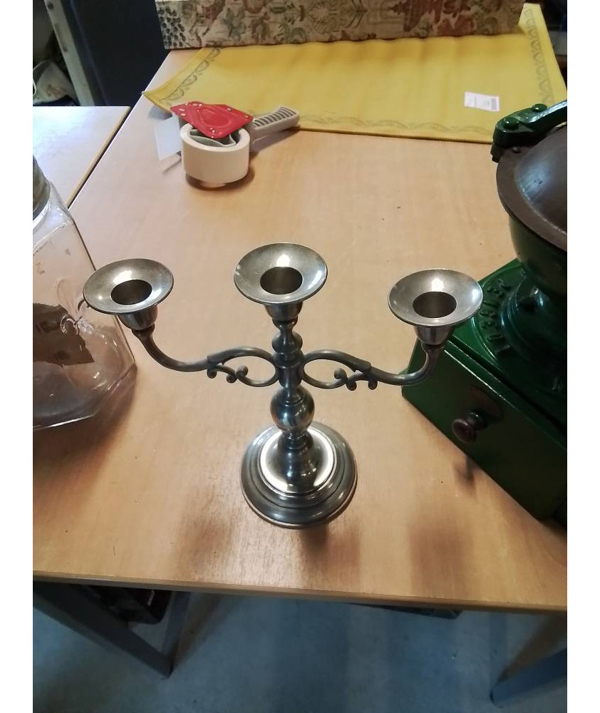 BOUGEOIR ÉTAIN 3 BRANCHES 