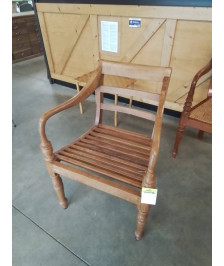 FAUTEUIL TECK CLAIR STYLE COLONIALE 