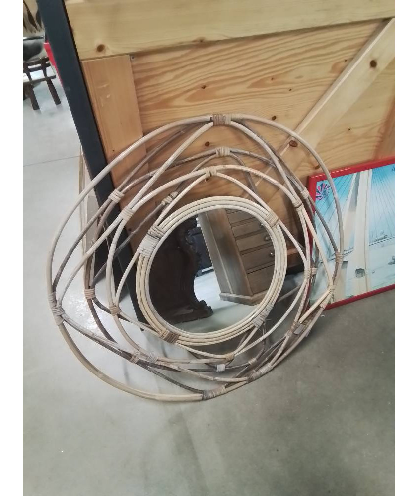 MIROIR ROND ROTIN 