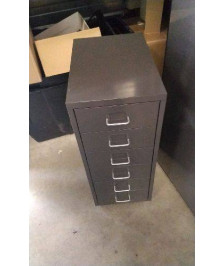 MEUBLE A ROULETTES 6 TIROIRS METAL