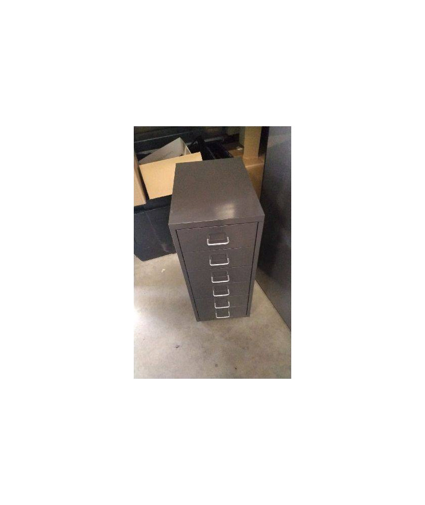 MEUBLE A ROULETTES 6 TIROIRS METAL