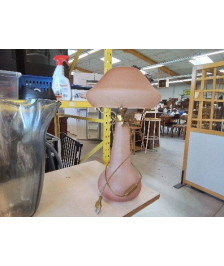 LAMPE PÂTE DE VERRE CHAMPIGNON ROSE 