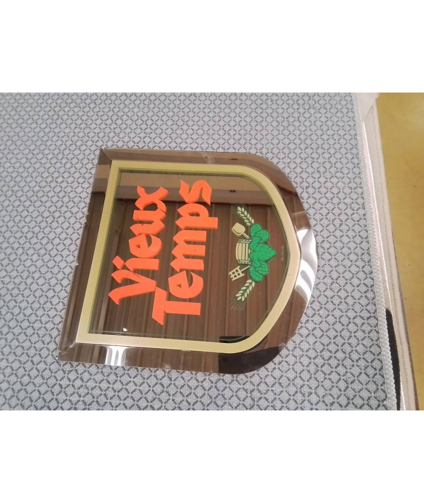 PLAQUE MIROIR VIEUX TEMP