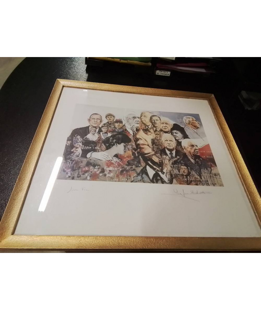 LITHOGRAPHIE DE GAULLE UNE VIE SCHMITT 
