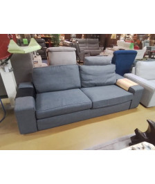 CANAPE 3 PLACES TISSU GRIS