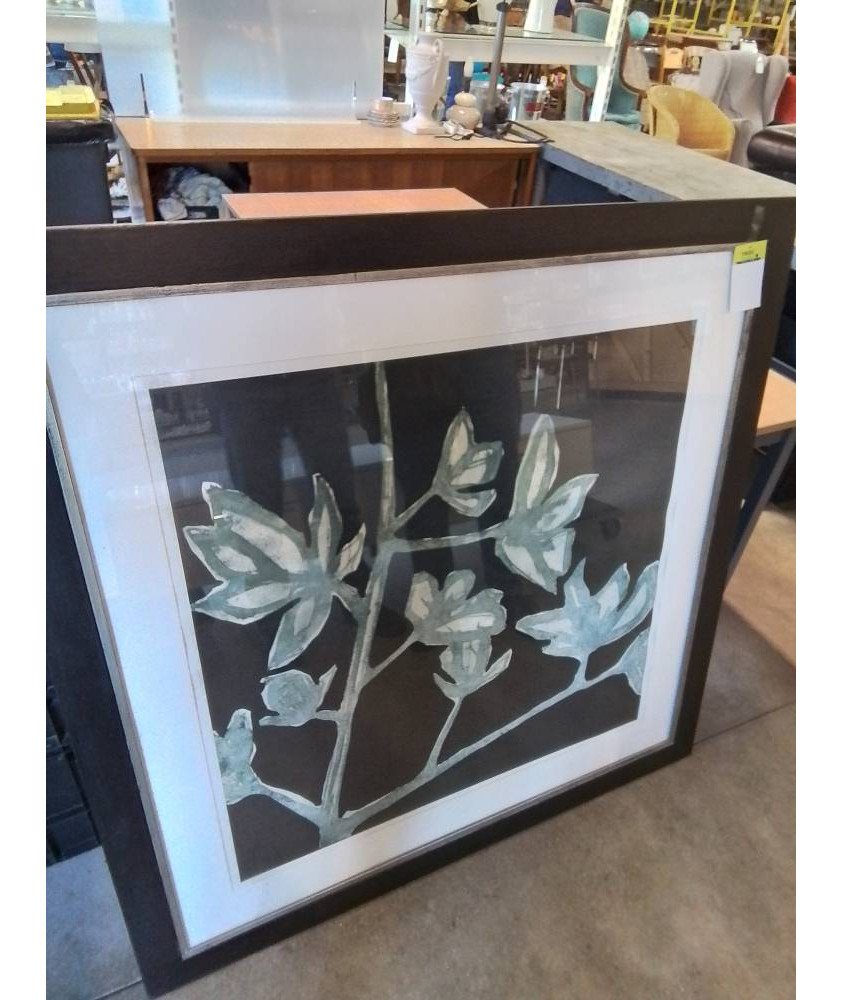 GRAVURE FEUILLES NICOLAS LE BEUAN BENIC113X113