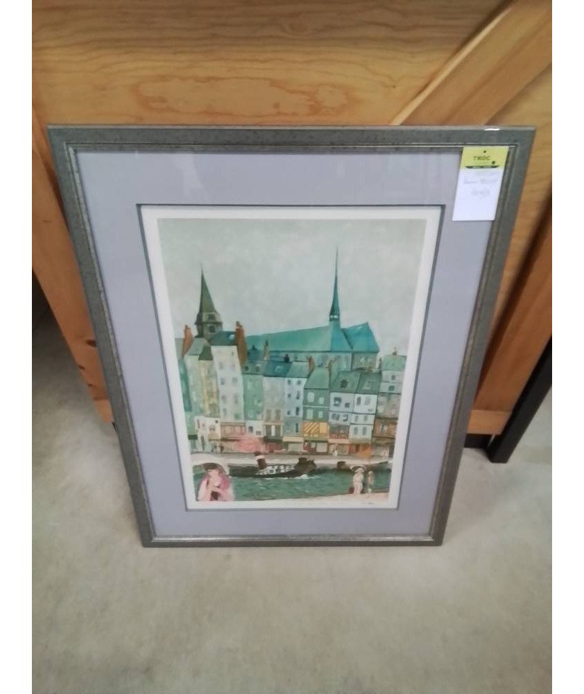 LITHOGRAPHIE HONFLEUR RAMON BILLEY 1932 2014