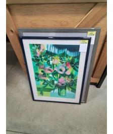 LITHOGRAPHIE EPREUVE  D ARTISTE BOUQUET CAMILLE HIRAIRE 1916 2004