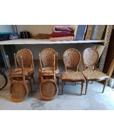 CHAISE CANNÉE MEDAILLON 