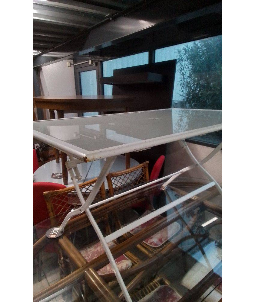 TABLE JARDIN VERRE 
